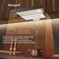 Кухонная вытяжка Weissgauff TEL 600 2M Black Glass - Превью изображения №10 — Интернет-магазин samo.by