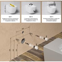 Унитаз подвесной Wellsee Croquis RimFree 182614001 (чаша, пневмокрышка, матовый серый) - Превью изображения №8 — Интернет-магазин samo.by
