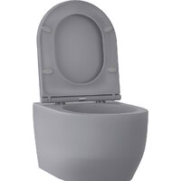 Унитаз подвесной Wellsee Croquis RimFree 182614001 (чаша, пневмокрышка, матовый серый) - Превью изображения №2 — Интернет-магазин samo.by