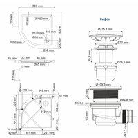 Душевой поддон Wasserkraft Isen 26T00 - Превью изображения №2 — Интернет-магазин samo.by