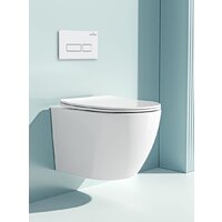 Унитаз подвесной Roxen Antares в комплекте с инсталляцией StounFix Dual Fresh 6 в 1 569295 (кнопка: белый глянец) - Превью изображения №10 — Интернет-магазин samo.by