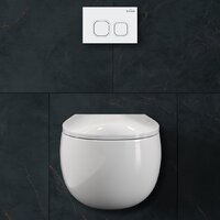 Унитаз подвесной Roxen Egg в комплекте с инсталляцией StounFix Dual Fresh 6 в 1 964077 (кнопка: белый глянец) - Превью изображения №10 — Интернет-магазин samo.by