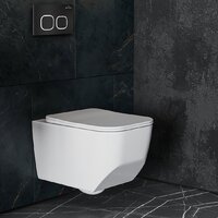 Унитаз подвесной Roxen Boro One Rimless 6 в 1 StounFix Dual Fresh 545698 (кнопка: черный матовый) - Превью изображения №9 — Интернет-магазин samo.by