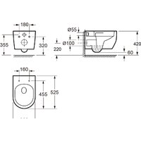 Унитаз подвесной Wellsee Croquis RimFree 182613001 (чаша, пневмокрышка, матовый черный) - Превью изображения №10 — Интернет-магазин samo.by