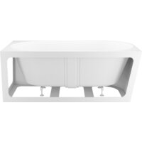 Ванна Wellsee Excellence Pro 140x70 28760902R (пристенная ванна (правая) белый глянец, экран, ножки, сифон-автомат глянцевый белый) - Превью изображения №3 — Интернет-магазин samo.by
