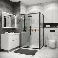 Душевой уголок Grossman Cosmo 140x90x195 120.K33.02.1490.21.00 (черный матовый/стекло прозрачное) - Превью изображения №8 — Интернет-магазин samo.by
