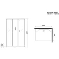 Душевая кабина Niagara NG-33084-14QBKG 100x80x200 - Превью изображения №4 — Интернет-магазин samo.by