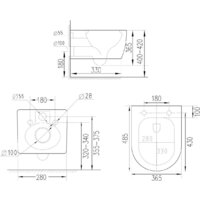 Унитаз подвесной Roxen Antares Tornado в комплекте с инсталляцией StounFix Dual Fresh 6 в 1 868580 (кнопка: сатин матовая) - Превью изображения №7 — Интернет-магазин samo.by