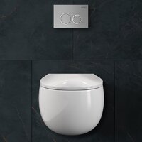 Унитаз подвесной Roxen Egg в комплекте с инсталляцией StounFix Dual Fresh 6 в 1 964076 (кнопка: хром матовый) - Превью изображения №10 — Интернет-магазин samo.by