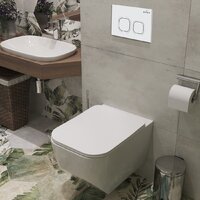 Унитаз подвесной Roxen Boro в комплекте с инсталляцией StounFix Dual Fresh 6 в 1 540025 (кнопка: белый глянец) - Превью изображения №8 — Интернет-магазин samo.by