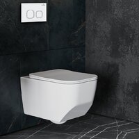 Унитаз подвесной Roxen Boro в комплекте с инсталляцией StounFix Dual Fresh 6 в 1 540025 (кнопка: белый глянец) - Превью изображения №11 — Интернет-магазин samo.by