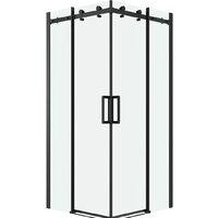 Grossman Classic 100x100x195 300.K33.04.1010.21.00 (черный матовый/прозрачное стекло)