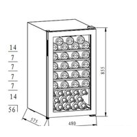 Винный шкаф MAUNFELD MFWC-124S56 - Превью изображения №2 — Интернет-магазин samo.by