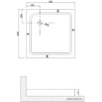 Душевой уголок Niagara Nova NG-6808-08 BLACK 90x90 - Превью изображения №4 — Интернет-магазин samo.by