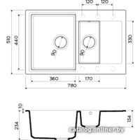 Кухонная мойка Omoikiri Daisen 78-2 BL - Превью изображения №2 — Интернет-магазин samo.by