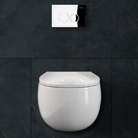 Унитаз подвесной Roxen Egg в комплекте с инсталляцией StounFix Dual Fresh 6 в 1 964032 (кнопка: хром глянец) - Превью изображения №9 — Интернет-магазин samo.by