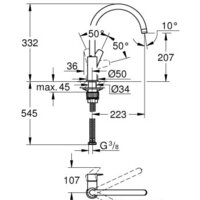 Смеситель Grohe Bauedge 31367001 - Превью изображения №2 — Интернет-магазин samo.by