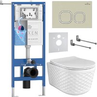 Roxen Vine Tornado в комплекте с инсталляцией StounFix Dual Fresh 6 в 1 979018 (кнопка: бежевый)
