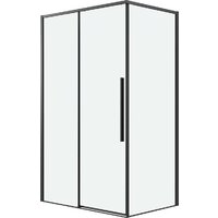 Grossman Galaxy 100x80x195 120.K33.01.1080.21.00 (черный матовый/прозрачное стекло)