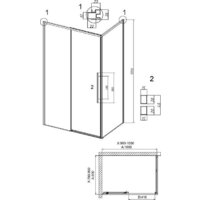Душевой уголок Grossman Galaxy 100x80x195 120.K33.01.1080.21.00 (черный матовый/прозрачное стекло) - Превью изображения №10 — Интернет-магазин samo.by