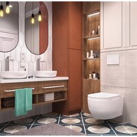 Унитаз подвесной Wellsee Croquis RimFree 182611001 (чаша, пневмокрышка, глянцевый белый) - Превью изображения №7 — Интернет-магазин samo.by