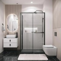 Душевая стенка Grossman Style 100х195 200.K33.05.100.21.02 (черный матовый/стекло шиншилла) - Превью изображения №7 — Интернет-магазин samo.by