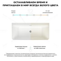 Ванна Wellsee Bromance 170x78 231601002 (пристенная ванна белый глянец, экран, ножки, сифон-автомат глянцевый белый) - Превью изображения №7 — Интернет-магазин samo.by