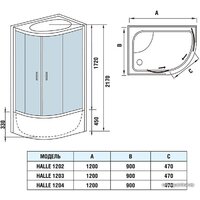 Душевая кабина WeltWasser WW500 Halle 1202 R - Превью изображения №12 — Интернет-магазин samo.by