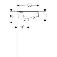 Умывальник Geberit Smyle Square 500.222.01.1 - Превью изображения №4 — Интернет-магазин samo.by