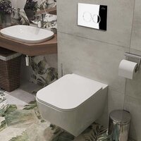 Унитаз подвесной Roxen Boro One Rimless 6 в 1 StounFix Dual Fresh 518414 (кнопка: хром) - Превью изображения №7 — Интернет-магазин samo.by