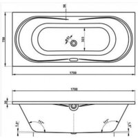 Ванна VagnerPlast Briana 170x75 (с каркасом) - Превью изображения №2 — Интернет-магазин samo.by