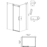Душевой уголок Grossman Classic 100x80x195 120.K33.04.1180.32.00 (золото сатин/прозрачное стекло) - Превью изображения №10 — Интернет-магазин samo.by