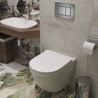 Унитаз подвесной Roxen Antares One Rimless 6 в 1 StounFix Dual Fresh 613423 (оружейная сталь/металл) - Превью изображения №14 — Интернет-магазин samo.by