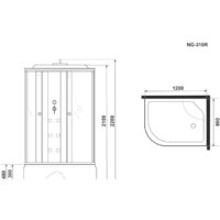 Душевая кабина Niagara NG-310-01R 120x80x220 - Превью изображения №10 — Интернет-магазин samo.by