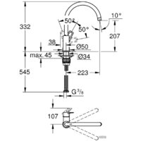 Смеситель Grohe Bauloop 31368001 - Превью изображения №2 — Интернет-магазин samo.by