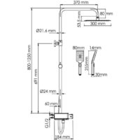 Душевая система  Wasserkraft A113.118.126.CH Thermo - Превью изображения №3 — Интернет-магазин samo.by