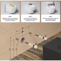 Унитаз подвесной Wellsee Chalice Perfection RimFree 182609001 (чаша, пневмокрышка, матовый черный) - Превью изображения №8 — Интернет-магазин samo.by