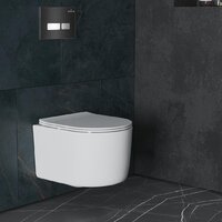 Унитаз подвесной Roxen Simple Compact в комплекте с инсталляцией StounFix Dual Fresh 6 в 1 965318 (кнопка: черное стекло) - Превью изображения №13 — Интернет-магазин samo.by