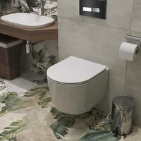 Унитаз подвесной Roxen Simple Compact в комплекте с инсталляцией StounFix Dual Fresh 6 в 1 965318 (кнопка: черное стекло) - Превью изображения №11 — Интернет-магазин samo.by
