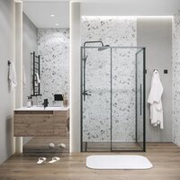 Душевой уголок Grossman Galaxy 120х100х195 120.K33.01.1210.21.00 (черный матовый/прозрачное стекло) - Превью изображения №6 — Интернет-магазин samo.by