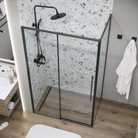 Душевой уголок Grossman Galaxy 120х100х195 120.K33.01.1210.21.00 (черный матовый/прозрачное стекло) - Превью изображения №9 — Интернет-магазин samo.by