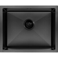 Кухонная мойка ARFEKA ECO AR 550*450 BLACK PVD NANO DECOR VOLCANIC ROCK - Превью изображения №3 — Интернет-магазин samo.by
