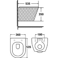 Унитаз подвесной Roxen Vine Tornado в комплекте с инсталляцией StounFix Dual Fresh 6 в 1 979015 (кнопка: черный матовый) - Превью изображения №4 — Интернет-магазин samo.by