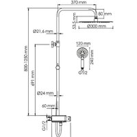 Душевая система  Wasserkraft A113.116.058.CH Thermo - Превью изображения №3 — Интернет-магазин samo.by