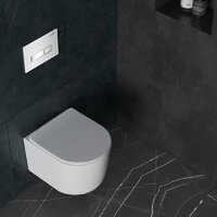Унитаз подвесной Roxen Simple Compact в комплекте с инсталляцией StounFix Dual Fresh 6 в 1 964407 (кнопка: белое стекло) - Превью изображения №16 — Интернет-магазин samo.by
