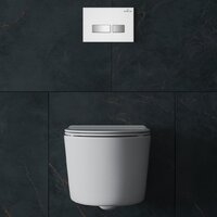 Унитаз подвесной Roxen Simple Compact в комплекте с инсталляцией StounFix Dual Fresh 6 в 1 964407 (кнопка: белое стекло) - Превью изображения №13 — Интернет-магазин samo.by
