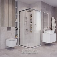 Душевой уголок Grossman Cosmo 90x90x195 300.K33.02.9090.10.02 (хром/шиншилла стекло) - Превью изображения №8 — Интернет-магазин samo.by