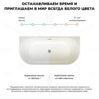 Ванна Wellsee Belle Spa 3.0 170x80 235901003 (пристенная ванна белый глянец, экран, ножки, сифон-автомат матовый черный) - Превью изображения №7 — Интернет-магазин samo.by