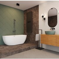 Ванна Wellsee Belle Spa 3.0 170x80 235901003 (пристенная ванна белый глянец, экран, ножки, сифон-автомат матовый черный) - Превью изображения №8 — Интернет-магазин samo.by