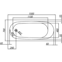 Ванна Kolpa-San Tamia 150x70 - Превью изображения №4 — Интернет-магазин samo.by